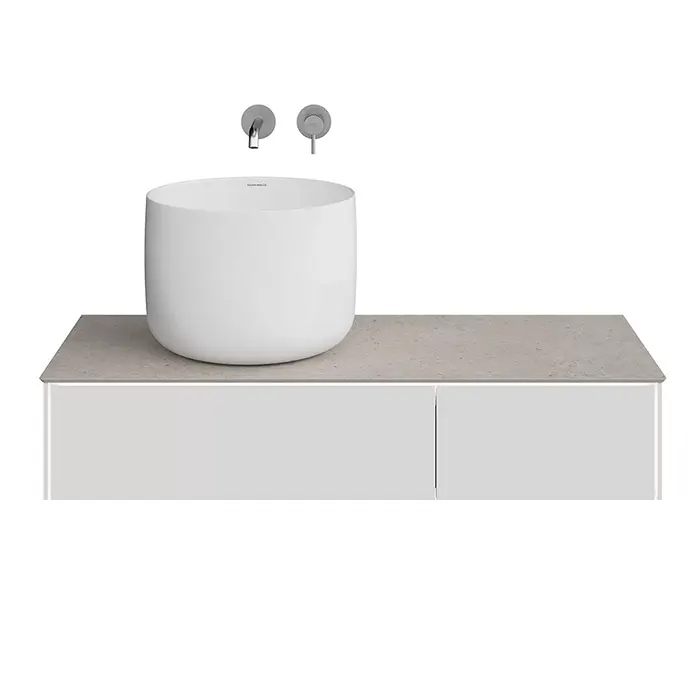 Kerama Marazzi Magica Тумба подвесная, 115.4х48.5х22см., 2 ящика, цвет: утренний серый матовый