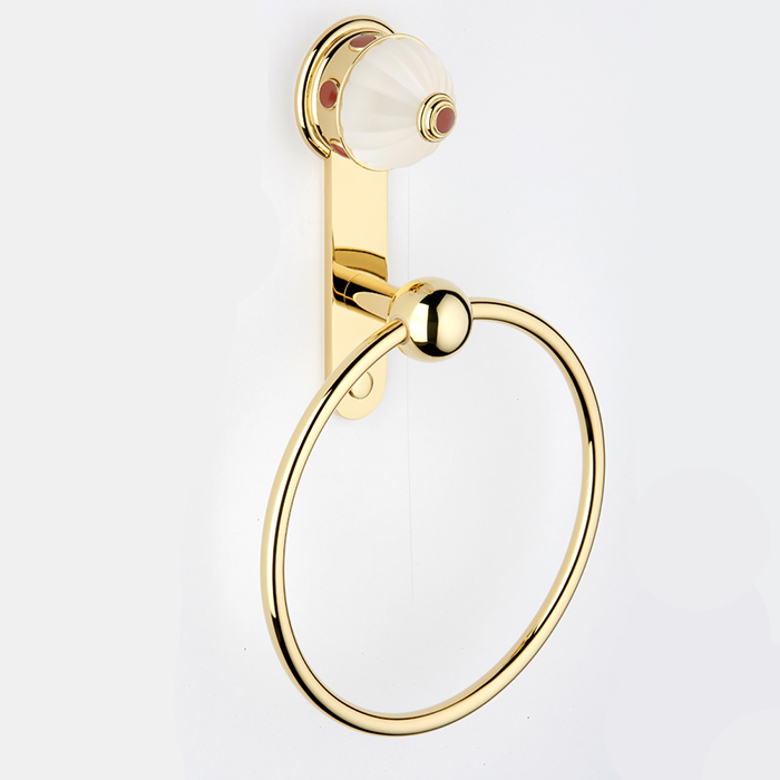 THG Amboise Jaspe rougе Держатель - кольцо 18см., подвесной, цвет: золото
