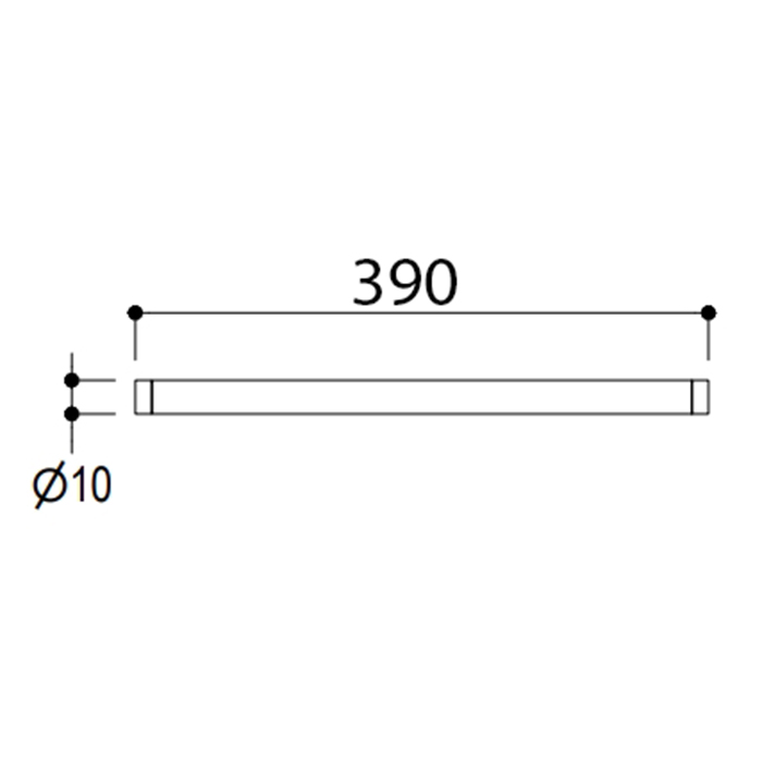 Ritmonio Elementa Fittings Пруток L=39см., цвет: Brushed
