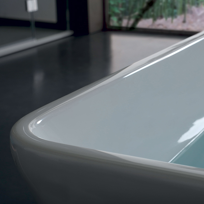 Kerasan Ego Ванна отдельностоящая, акриловая  160х70х55см в комплекте со сливом Click-clack, цвет: белый