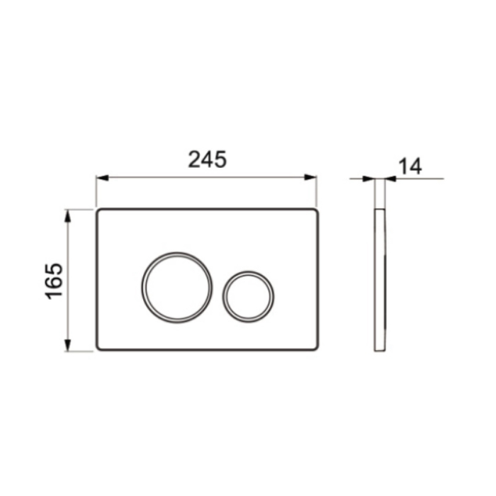 NEMO Клавиша смыва, круглые кнопки, цвет: хром