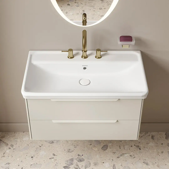 Kerama Marazzi Elegance Раковина подвесная 80см, с 3 отв., цвет: белый глянцевый