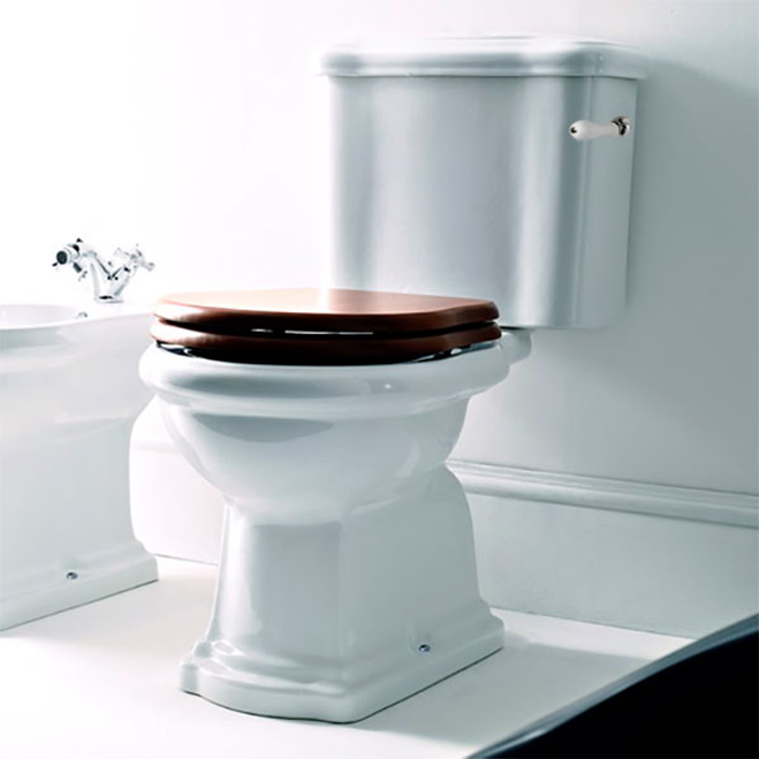 Kerasan Retro Унитаз 72х38.5см., моноблок, слив в стену, ручка справа, цвет: белый/хром