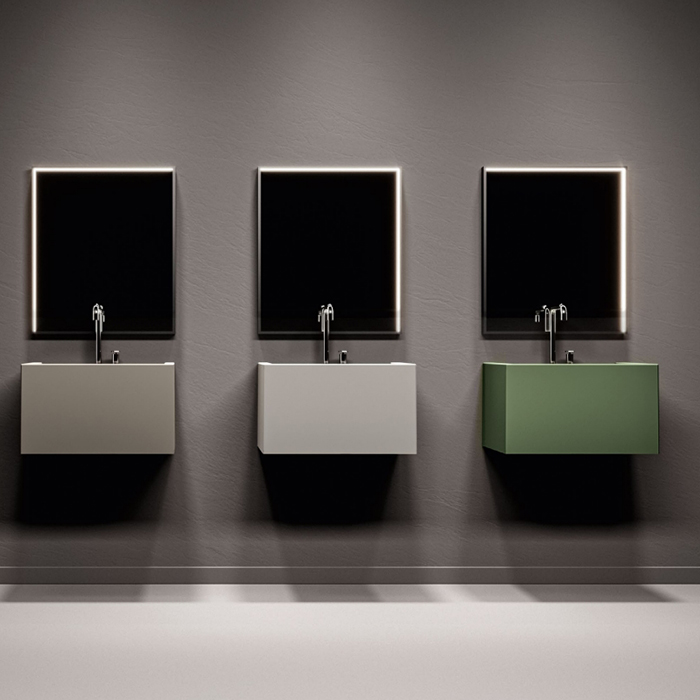 Kerasan Kanaal Раковина подвесная 60х46.5см.,с 2 отв., цвет: Matt green