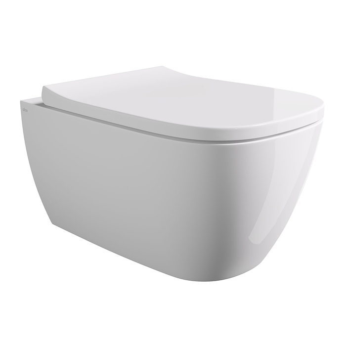 Alice Wunder Унитаз 53х31см., подвесной, безободковый, смыв aliflush+, под крепления Fischer WB-KliX, без сиденья и крышки, биколор, цвет: белый матовый/глянце