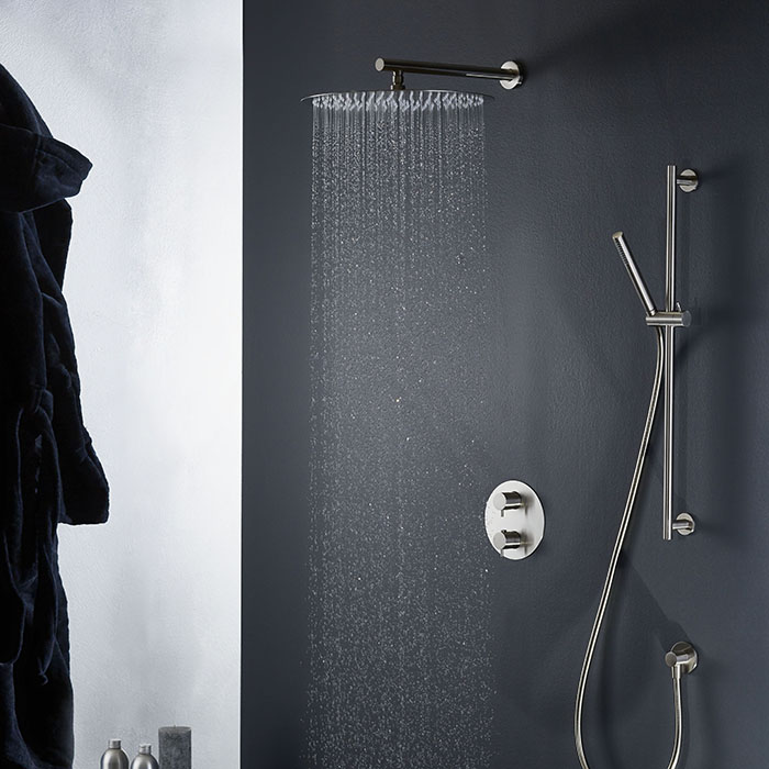 Newform X-STEEL 316 Смеситель для душа, встраиваемый, термостатический, с переключателем до 5 источников (для 31061/31020/27888/27889) цвет: INOX