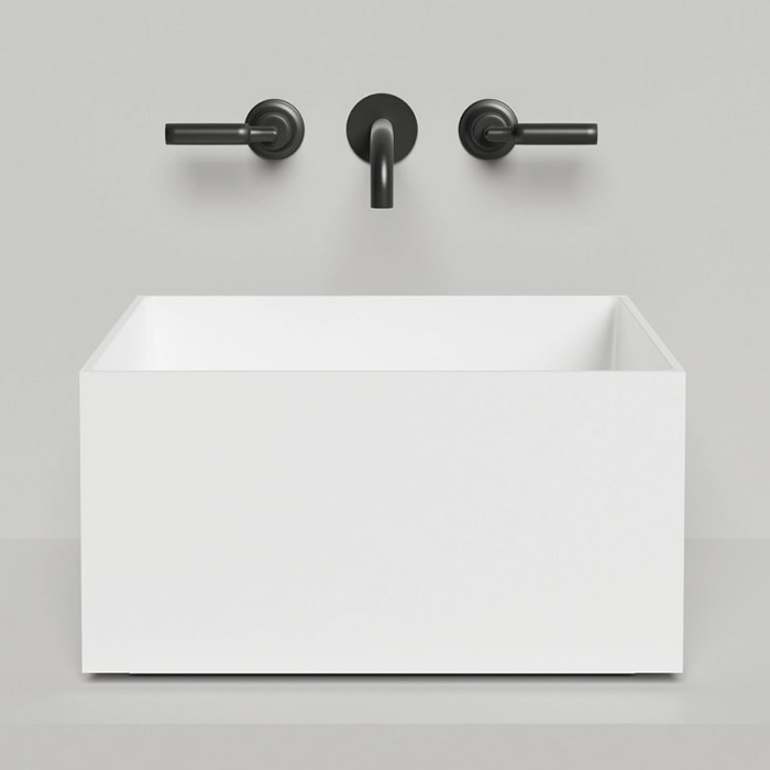 Salini Armonia Раковина 45x45x25см., без отв., накладная, S-Sense, цвет: белый глянцевый