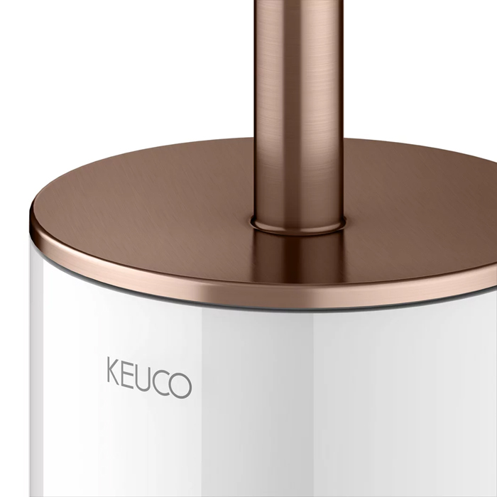 Keuco Edition 400 Туалетный ёршик, подвесной, c крышкой, цвет: brushed red gold