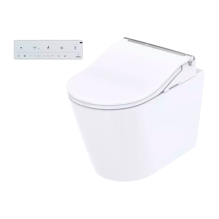 TOTO Washlet RW Сиденье 579x391x108мм, с дистанционным управлением, для унитаза CW542/CW563, цвет: белый/отделка серебро