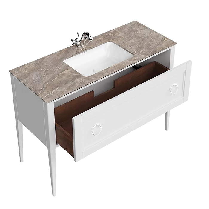 Kerama Marazzi Plaza Classic Тумба напольная 120см, 1 ящик, цвет: белый матовая