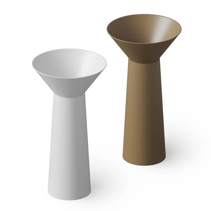 Dea Design Pedestal Basin Раковина 48х48х90см., напольная, без отв., Solid Surface, цвет: White №18