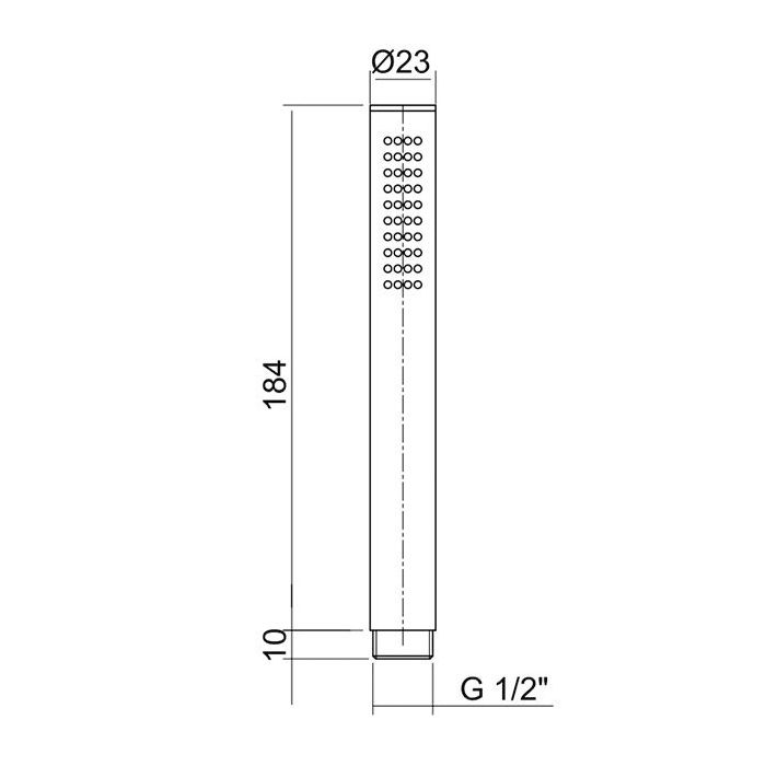 QuadroDesign Ручной душ, настенный, цвет: Brushed Stainless Steel