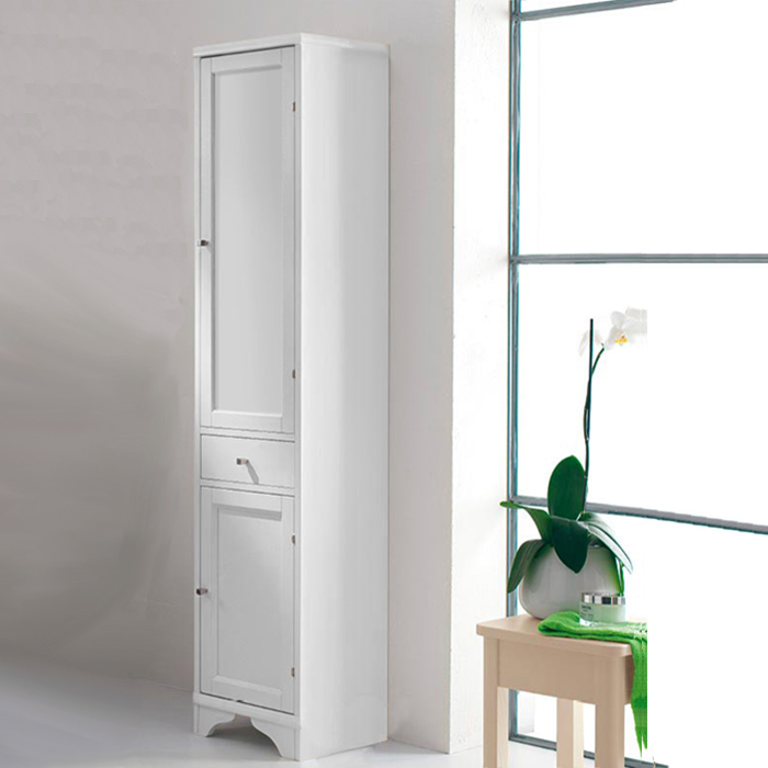 EBAN Maria Колонна правая(DX) без ручек 40х35хh174см, с деревянной дверкой, напольная, цвет bianco decape