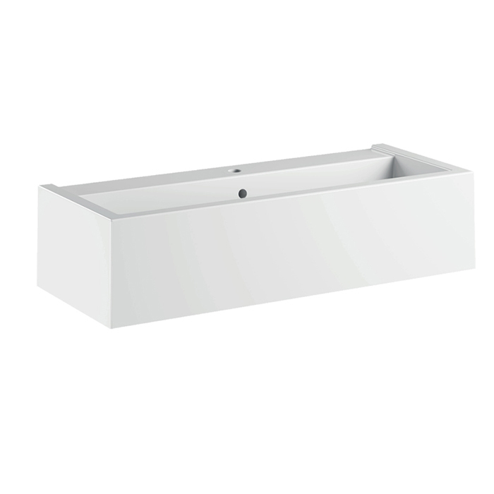 Kerasan Kanaal Раковина подвесная, 120х40х25см., с 1 отв., цвет: белый глянцевый