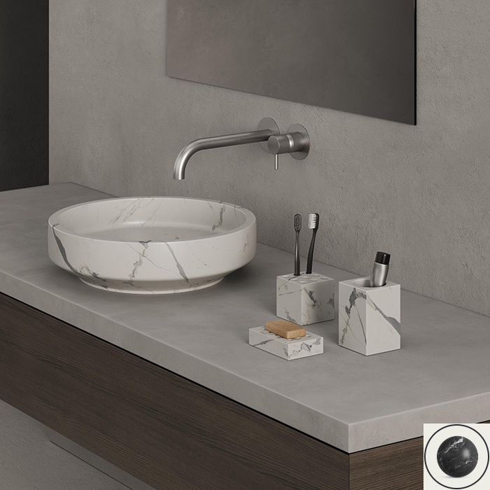 Dea Design Контейнер 8х8х8см., настольный, цвет: Black Marquina