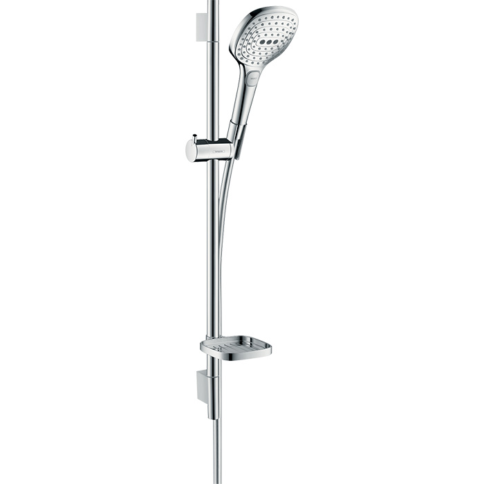 Hansgrohe Raindance Select E Душевой набор: штанга 65см, ручной душ, 3jet (Rain, RainAir, WhirlAir), мыльница, шланг, цвет: хром