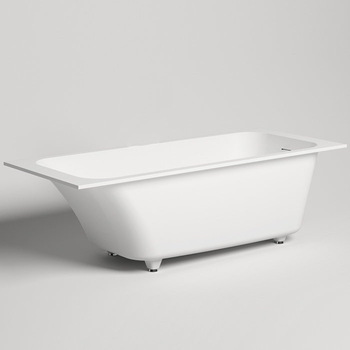 Salini Orlanda Встраиваемая ванна 180х80х60cм, "Up&Down", сифон, щелевой слив-перелив, S-Sense, цвет: белый глянцевый