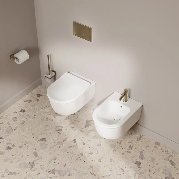 Kerama Marazzi Elegance Биде подвесное 53x35см, с 1 отв., цвет: белый глянцевый