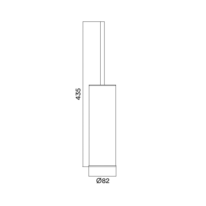QuadroDesign Ершик для туалета, напольный, цвет: Brushed Stainless Steel