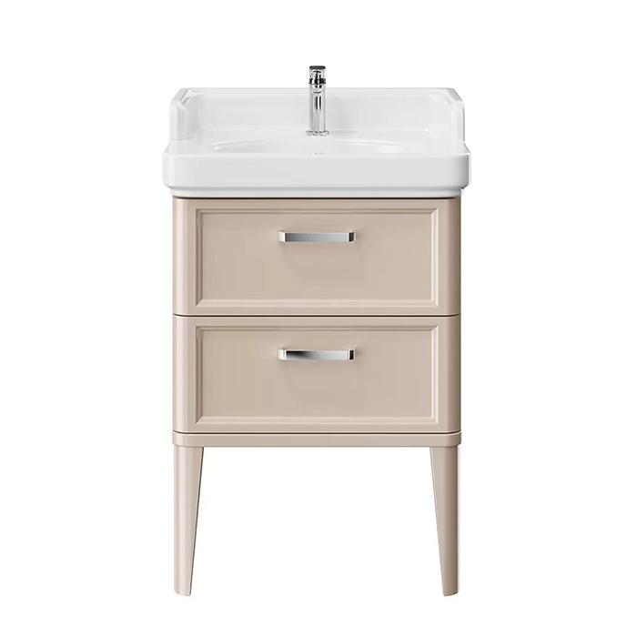 Kerama Marazzi Pompei Тумба подвесная 60см, с 2 ящиками, цвет: камео бежевый глянцевый