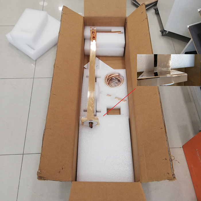 Bongio Line Смеситель напольный, излив 212 см, цвет розовое золото (уценен)