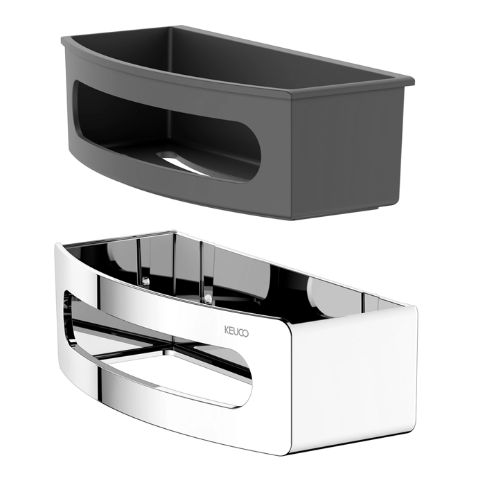 Keuco Elegance Полочка для душа, подвесная, цвет: anthracite/хром