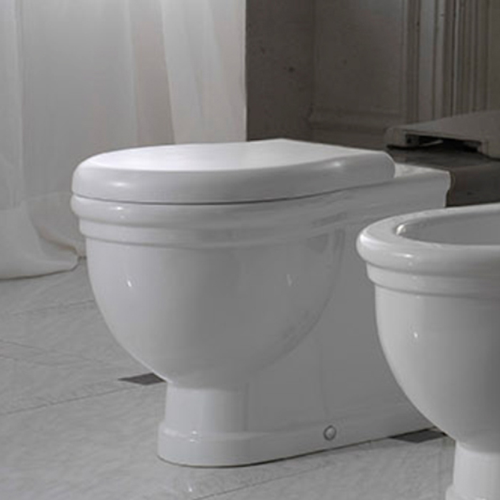 Globo Paestum Унитаз напольный пристенный 57х38см, слив универсальный, цвет: белый