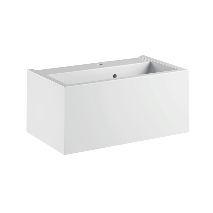 Kerasan Kanaal Раковина подвесная, 80х46,5см., с 1 отв., цвет: белый глянцевый