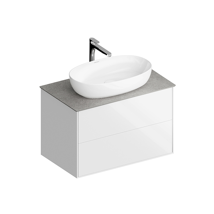 Kerama Marazzi PLAZA Modern Тумба подвесная 80x48см, 2 ящика, цвет: белый