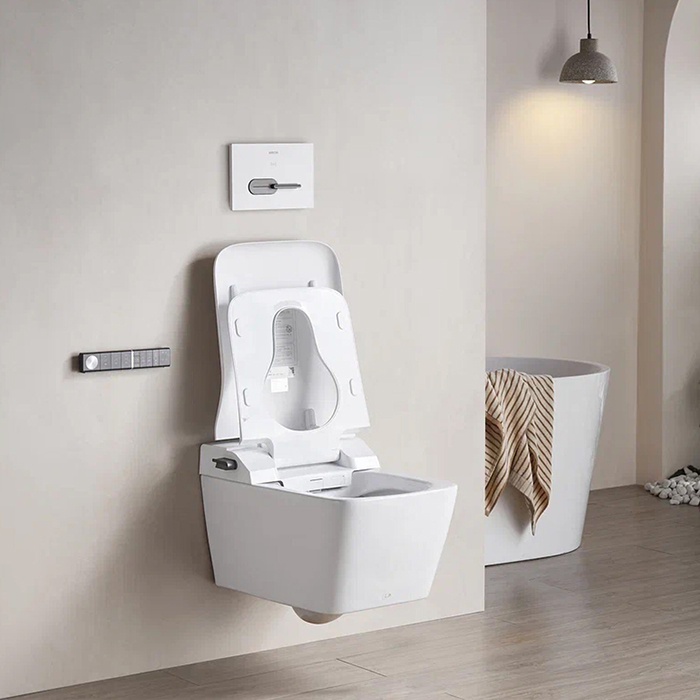 Arrow Glacier Унитаз Smart с функцией биде, 41x60см, подвесной, безободковый, клавиша смыва, цвет: белый