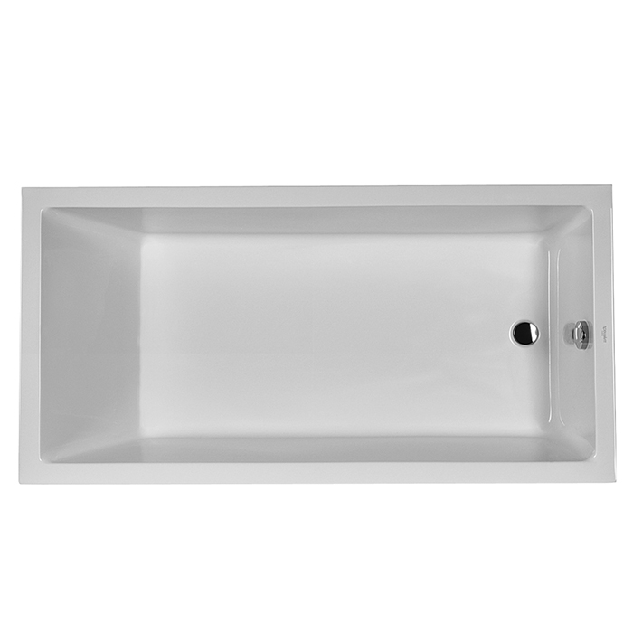 Duravit Starck Ванна прямоугольная встраиваемая или с панелями 180x90см с наклоном для спины, с переливом Цвет: белый