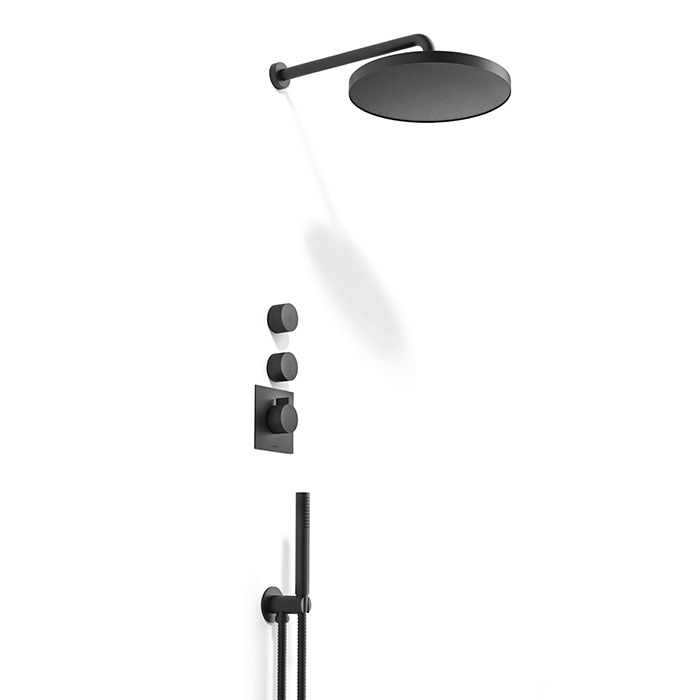 Stella Sirius Верхний душ 30см., настенный/потолочный, цвет: nero matt PVD