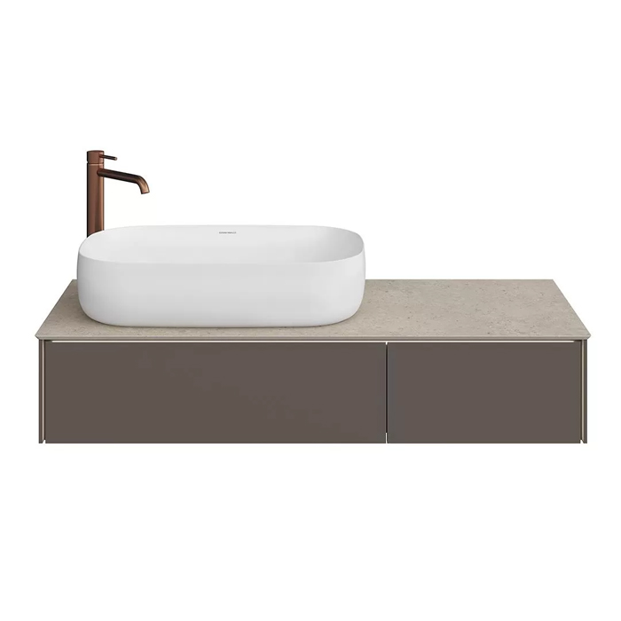 Kerama Marazzi Magica Тумба подвесная, 115.4х48.5х22см., 2 ящика, цвет: вечерний серый матовый
