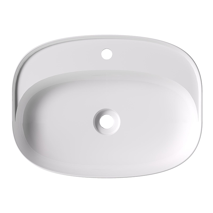Alice Form Oval Раковина 60x45х12см., накладная, 1 отв., цвет: белый глянцевый