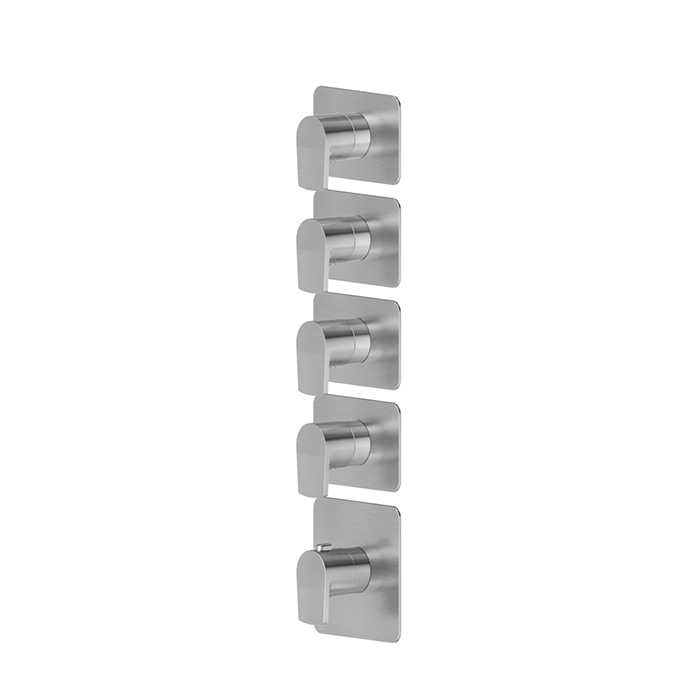Newform Haka Смеситель для душа, термостатический, на 4 потока, цвет: PVD brushed stainless steel