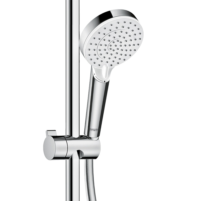 Hansgrohe Showerpipe Crometta E Душевая стойка: термостатический смеситель, верхний душ 24см, ручной душ, шланг, цвет: хром