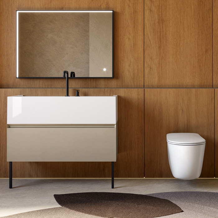 Kerasan Kanaal Тумба подвесная 100х46.5см, с 1 ящиком, цвет: Matt Hazel