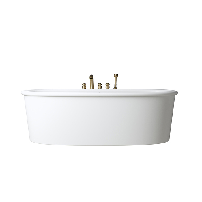 Devon&Devon Holiday Ванна 175.7х54,55х89.7 см, из WHITE TEC PLUS, с донным клапаном с крышкой из WHITE TEC, отдельностоящая, цвет: белый