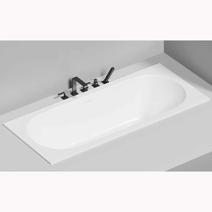 Salini Ornella Axis 180 Kit Встраиваемая ванна 180х80х60см, прямоугольная, материал: S-Sense, донный клапан "Up&Down", слив-перелив, цвет: белый глянцевый