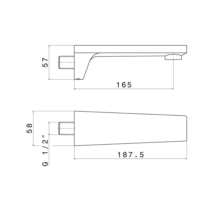 Newform ParkLE Излив для ванны, встраиваемый, 1/2”, цвет: PVD glossy gold