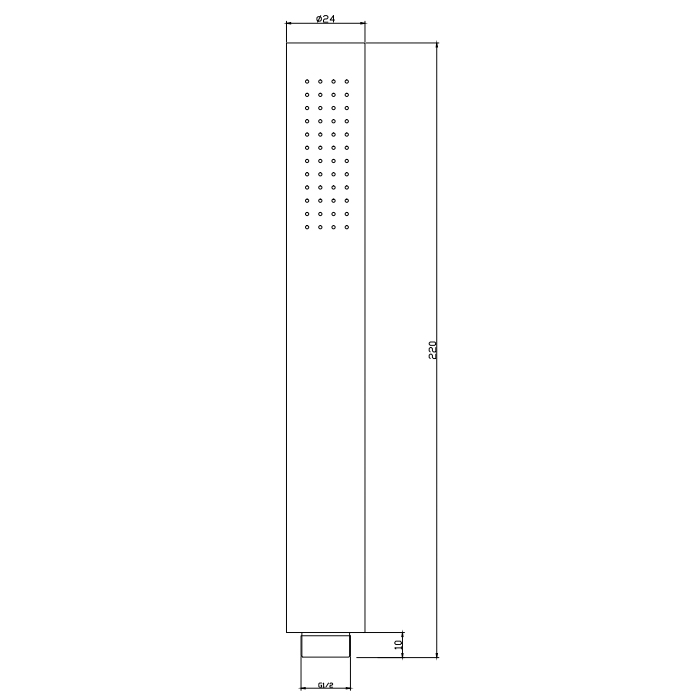 NEMO Ручной душ, настенный, 1 режим, латунь, цвет: хром