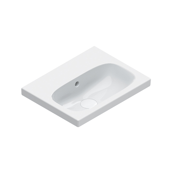Catalano Alvea Раковина 45х35см., подвесная или на мебель, без отв., цвет: белый глянцевый.