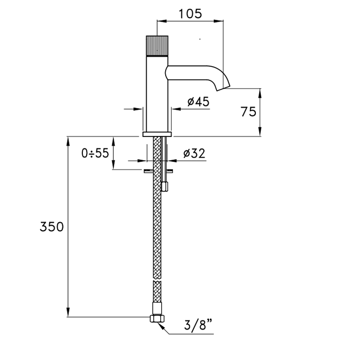Stella Sirius Смеситель для раковины, на 1 отв., цвет: хром