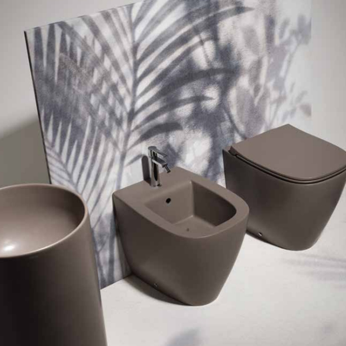 Simas Juniper Унитаз напольный 53,5x370xh42см, смыв Tornado, безободковый, цвет: moca matt