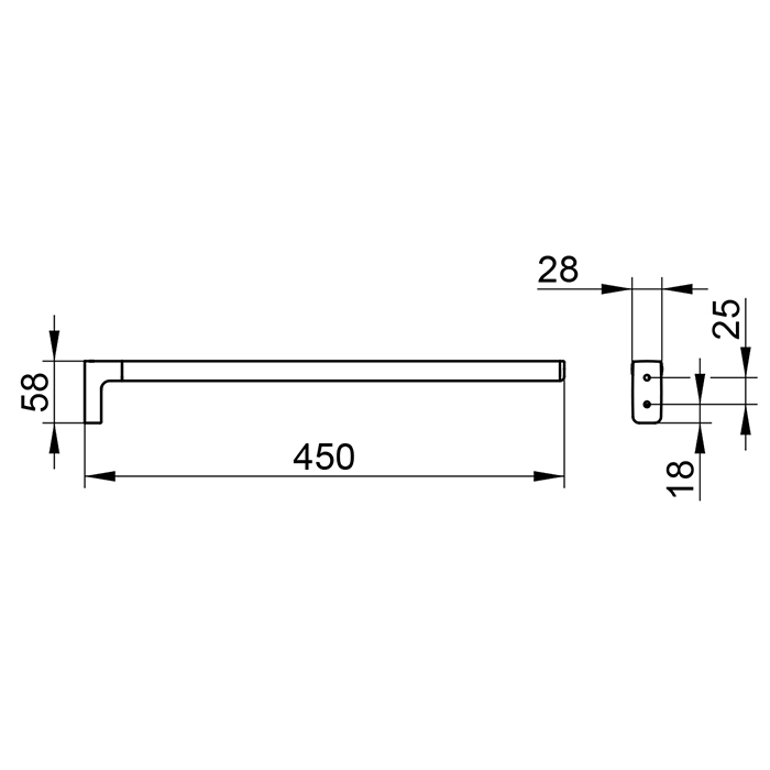 Keuco Collection Moll Полотенцедержатель, подвесной, цвет: хром