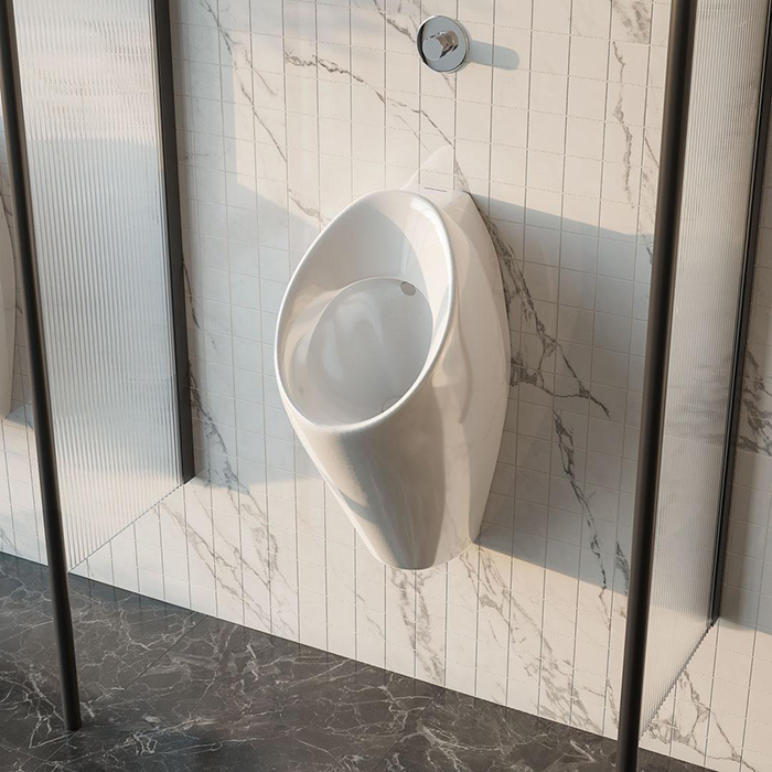 Kerama Marazzi Кей-Про Писсуар 34.4х64см., подвесной, с крепежом и сифоном, цвет: белый глянцевый