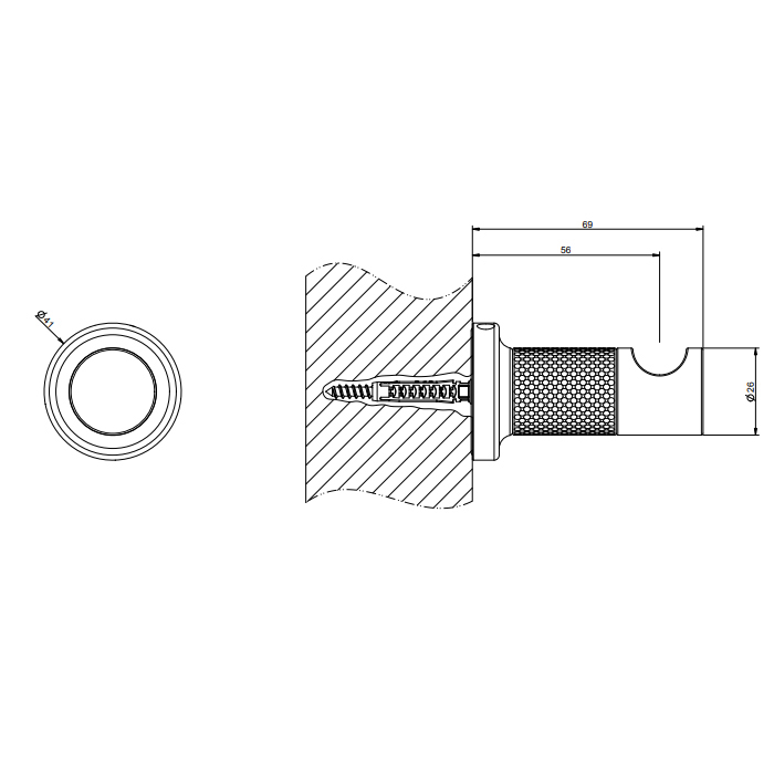Gessi Inciso Крючок настенный. Цвет: медь