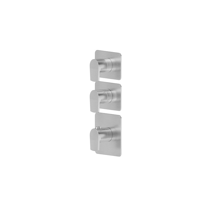 Newform Haka Смеситель для душа, термостатический, на 2 источника, цвет: PVD brushed stainless steel