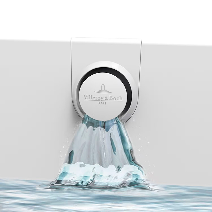 Villeroy&Boch Oberon 2.0 Подвод воды встроенный в перелив, макс расход воды: 20 л/мин, цвет накладок: хром и белый
