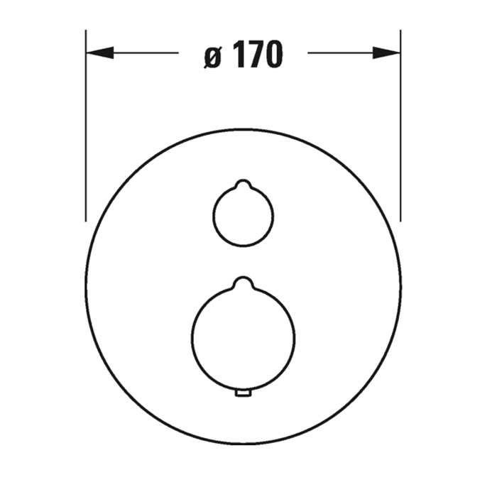 Duravit C.1 Смеситель термостатический для ванны, встраиваемый, с запорным переключателем, цвет: хром
